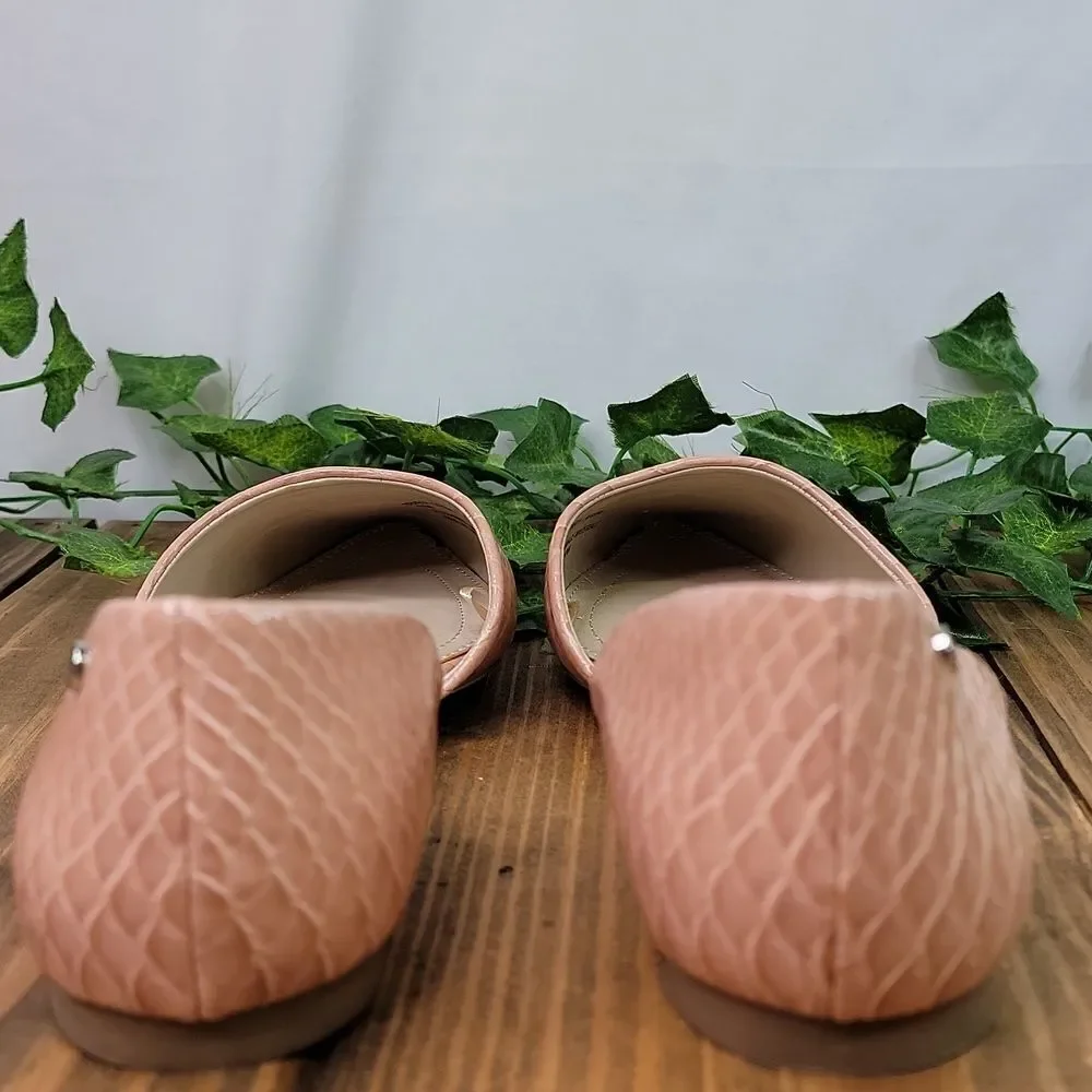 Jones. New York. Seneca. Chic Steps Pink Croc-Embossed Flats. Size 7.5. NWOT